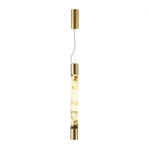 Светильник подвесной LED Marbella 6687/15L Odeon Light белый 1 лампа, основание латунь в стиле современный трубочки